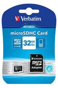 MEMORIA MICRO SD  32GB CLASE 10 C/ADAP - 44083 VERBATIM